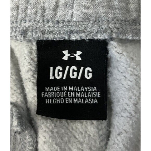 Under Armour Gray Fleece Lined Sweatpants Jogger Mens Size Large Drawstring - Picture 8 of 9